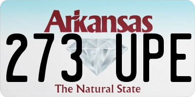 AR license plate 273UPE