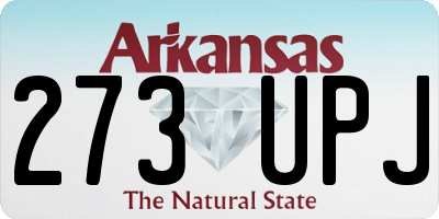 AR license plate 273UPJ