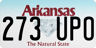 AR license plate 273UPO
