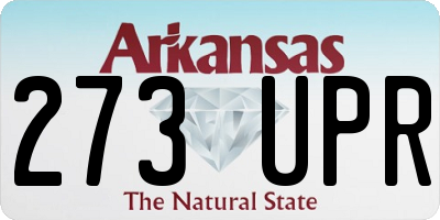 AR license plate 273UPR