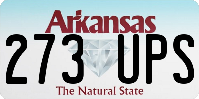 AR license plate 273UPS