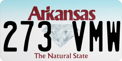 AR license plate 273VMW
