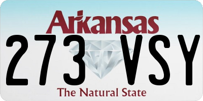 AR license plate 273VSY