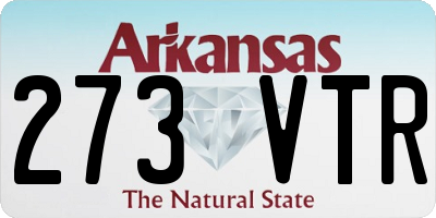 AR license plate 273VTR