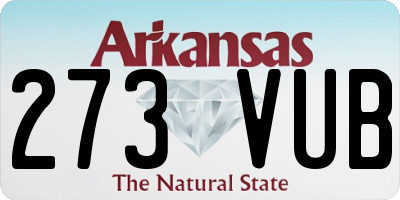AR license plate 273VUB