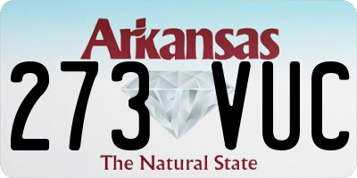 AR license plate 273VUC