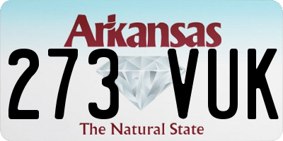 AR license plate 273VUK