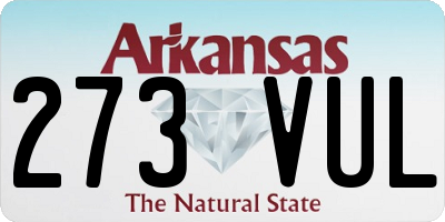 AR license plate 273VUL
