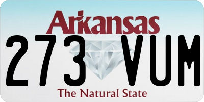 AR license plate 273VUM
