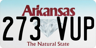 AR license plate 273VUP