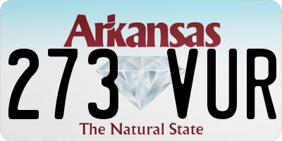 AR license plate 273VUR