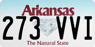 AR license plate 273VVI