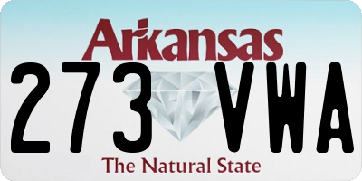 AR license plate 273VWA