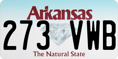 AR license plate 273VWB