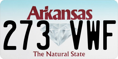 AR license plate 273VWF