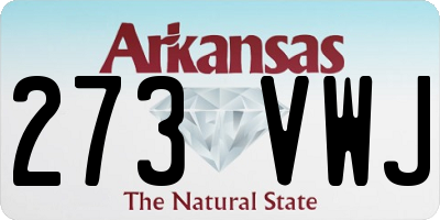 AR license plate 273VWJ
