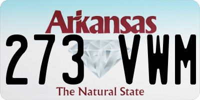 AR license plate 273VWM