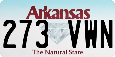AR license plate 273VWN