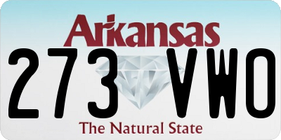 AR license plate 273VWO