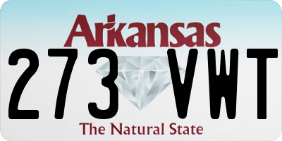 AR license plate 273VWT