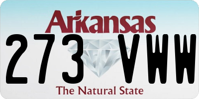 AR license plate 273VWW