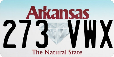 AR license plate 273VWX
