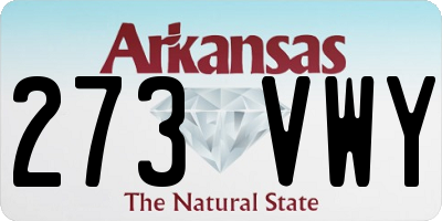 AR license plate 273VWY