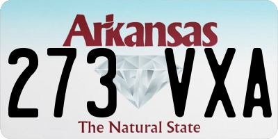 AR license plate 273VXA