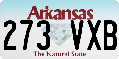 AR license plate 273VXB