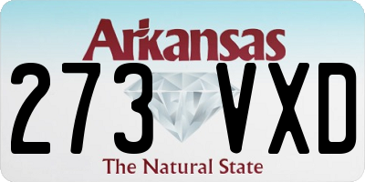 AR license plate 273VXD