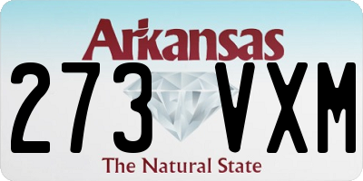AR license plate 273VXM