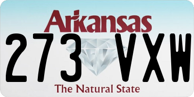 AR license plate 273VXW