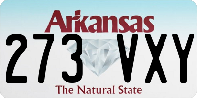 AR license plate 273VXY