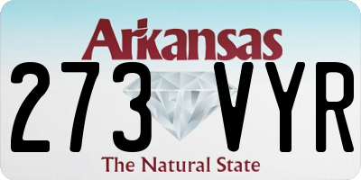 AR license plate 273VYR