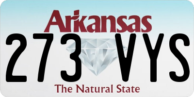 AR license plate 273VYS