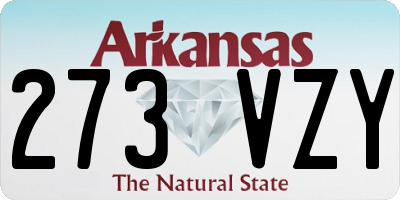 AR license plate 273VZY