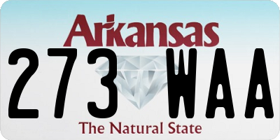 AR license plate 273WAA
