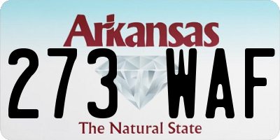 AR license plate 273WAF