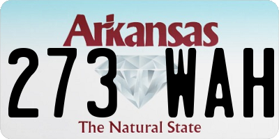 AR license plate 273WAH