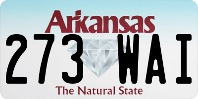 AR license plate 273WAI