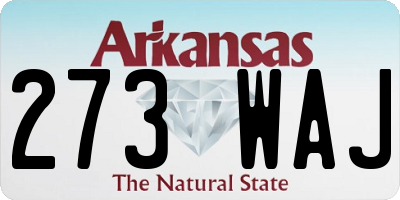 AR license plate 273WAJ
