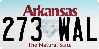 AR license plate 273WAL