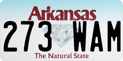 AR license plate 273WAM