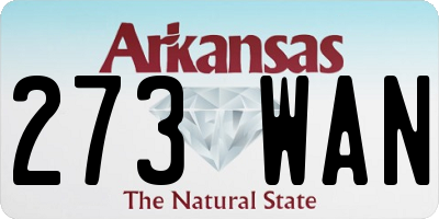 AR license plate 273WAN