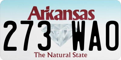 AR license plate 273WAO