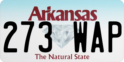 AR license plate 273WAP