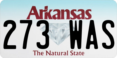AR license plate 273WAS