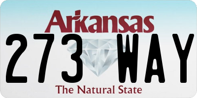 AR license plate 273WAY