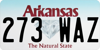 AR license plate 273WAZ