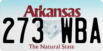 AR license plate 273WBA